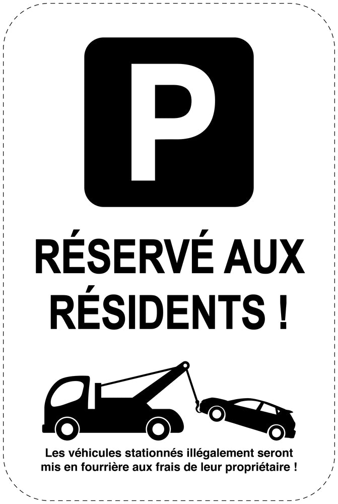 Panneaux d'interdiction de stationnement (stationnement interdit) noir comme autocollant F-PARKEN-23900-H-88