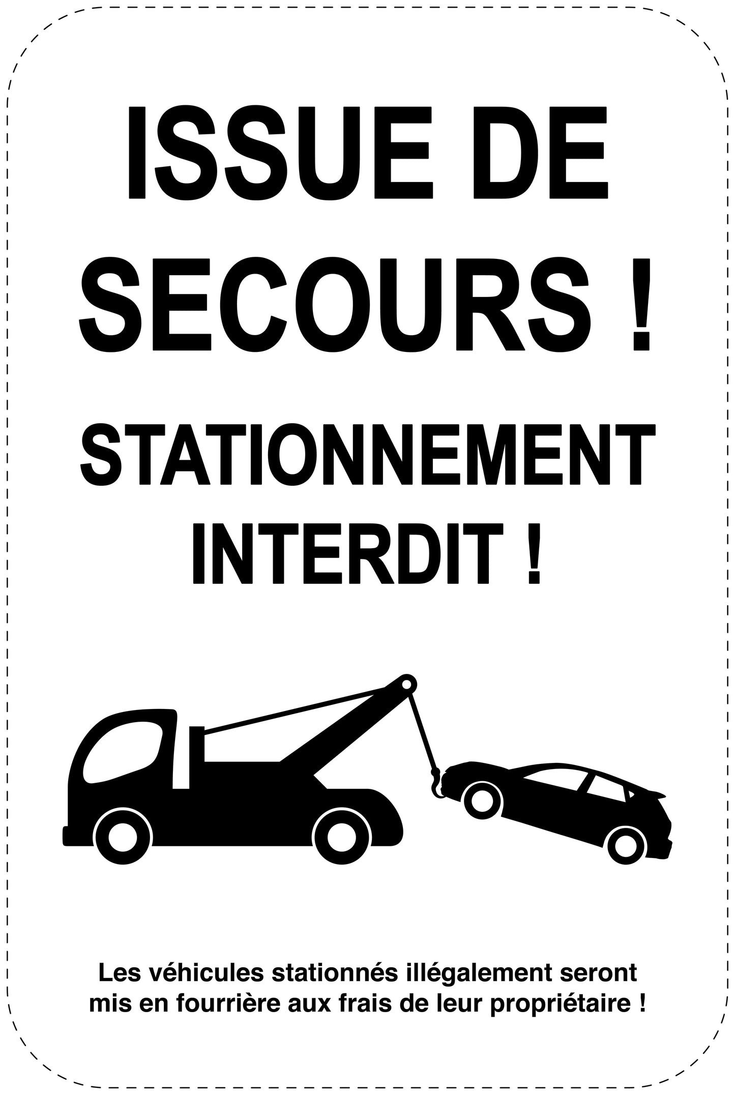 Panneaux d'interdiction de stationnement (stationnement interdit) noir comme autocollant F-PARKEN-24400-H-88
