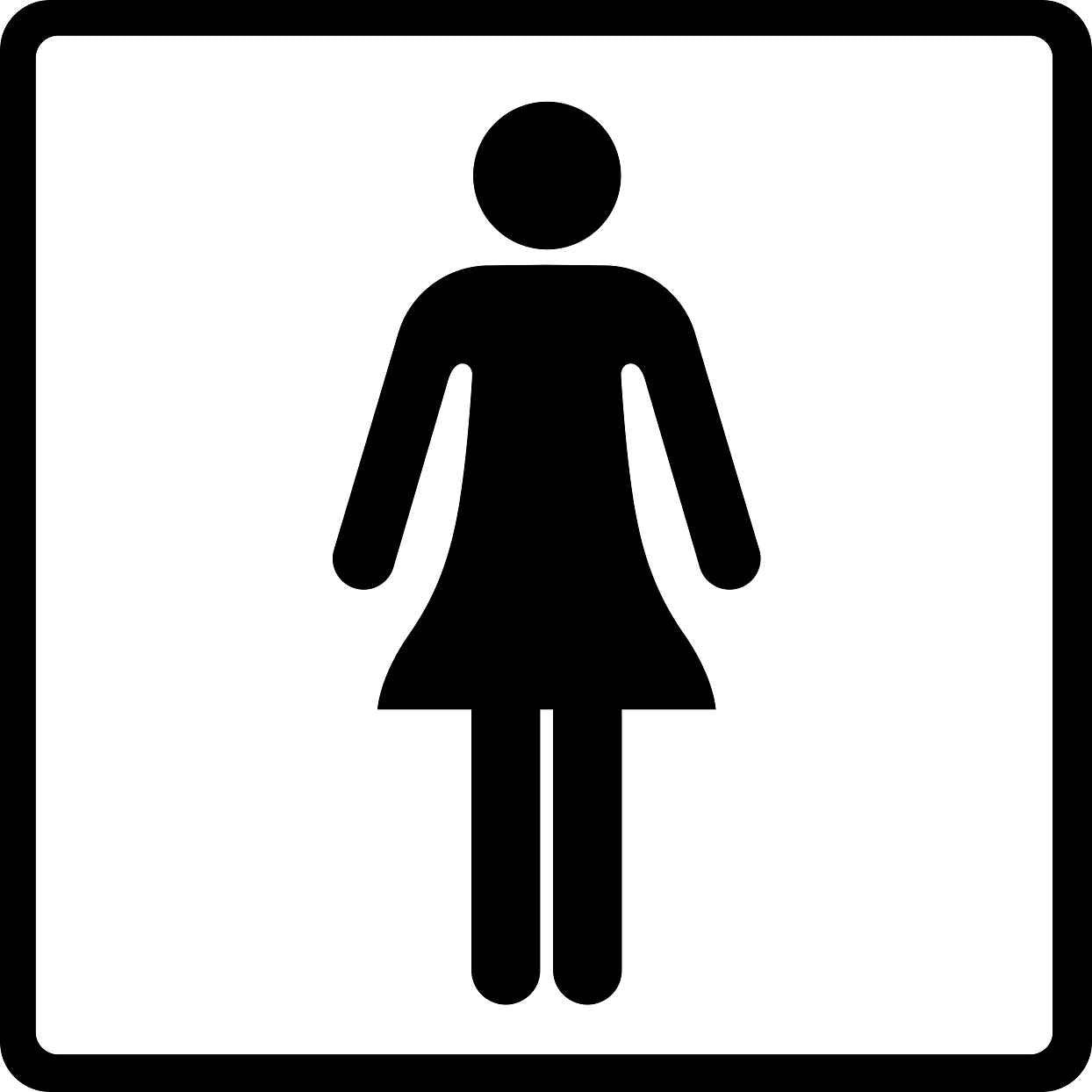 Autocollants de bâtiment avec pictogramme "Toilettes pour dames" 5-30 cm EW-PIKTO1000-88