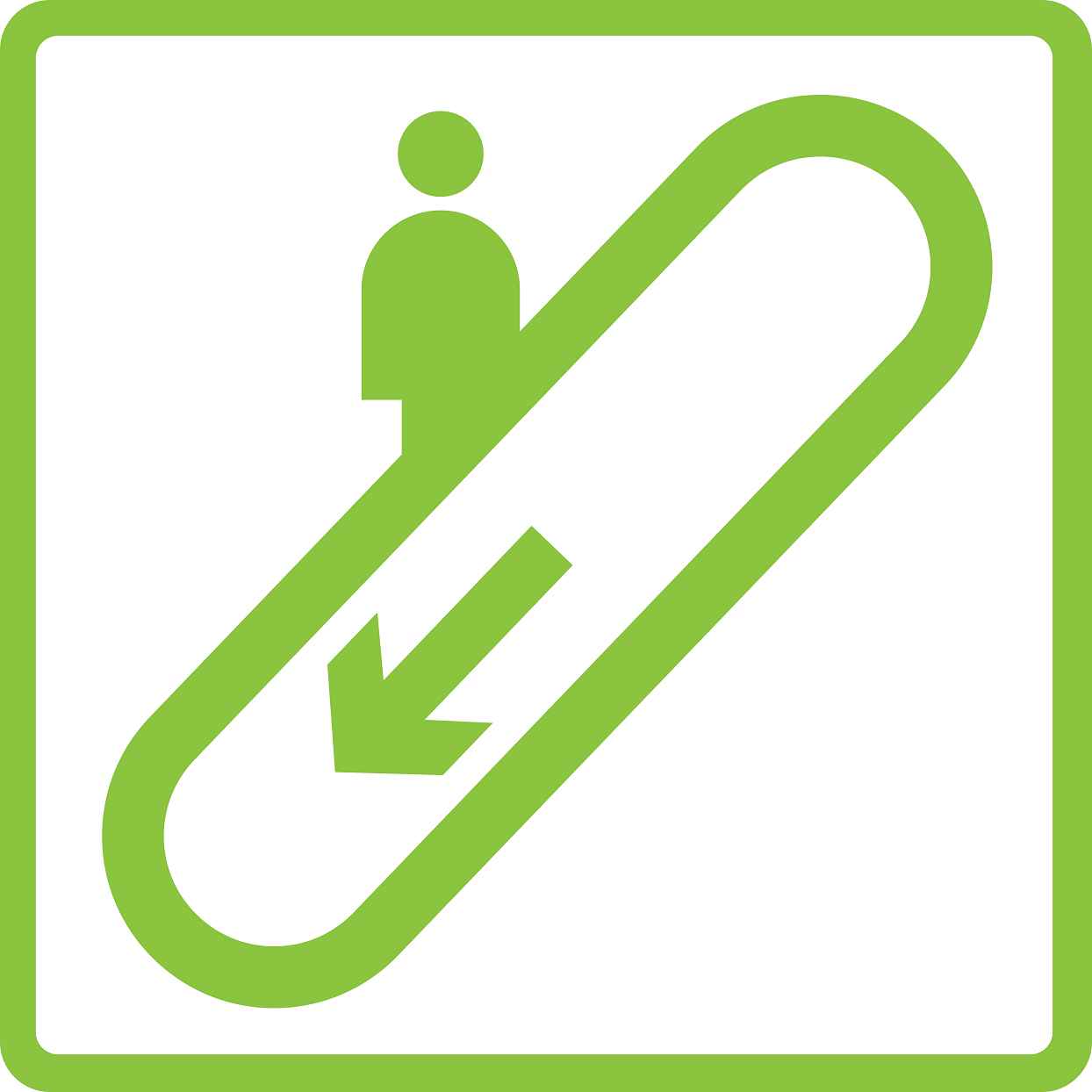 Pictogrammes de signalisation de bâtiment "Escalier descendant" 5-30 cm ES-PIKTO1800-67