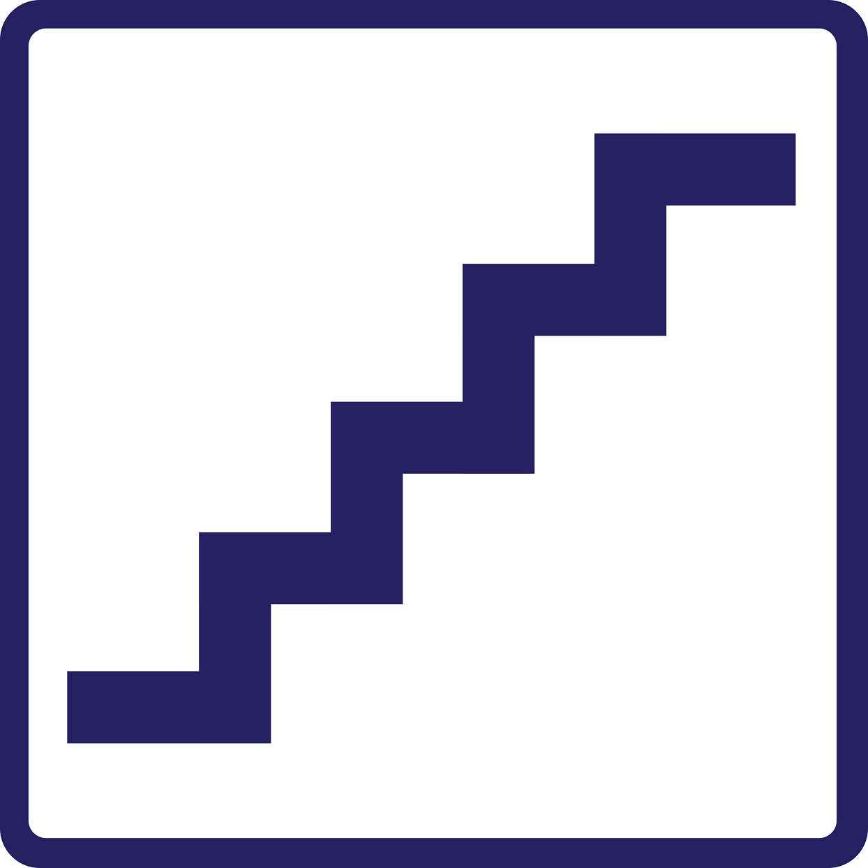 Pictogrammes de signalisation de bâtiment "Escaliers" 5-30 cm ES-PIKTO2100-44