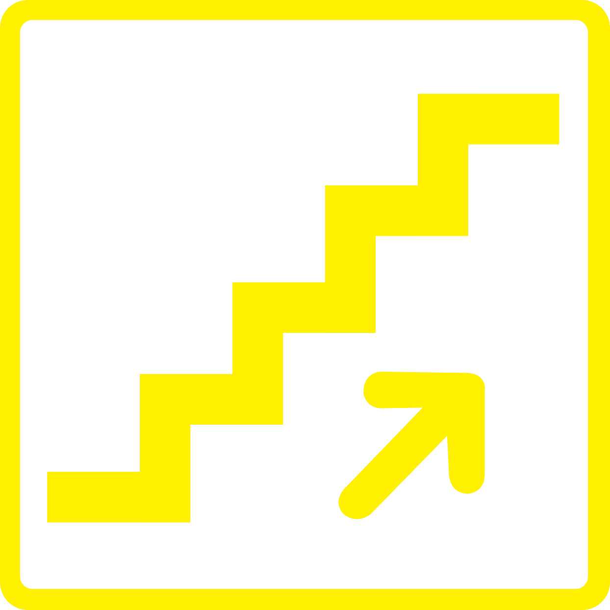 Pictogrammes de signalisation de bâtiment "Escalier montant" 5-30 cm ES-PIKTO2110-3