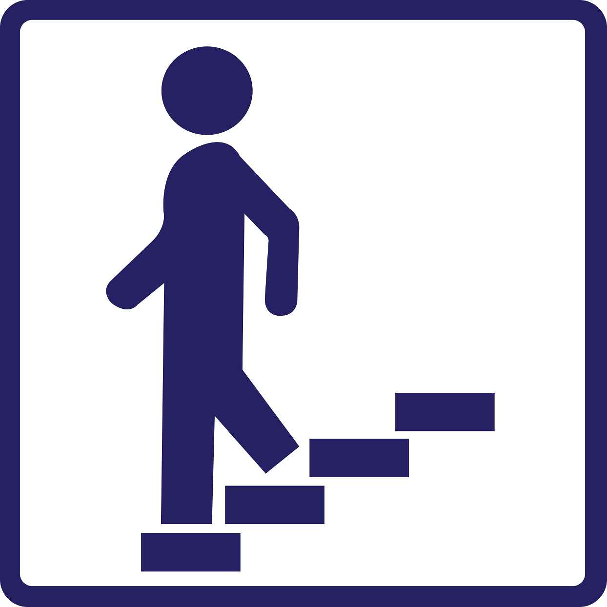 Pictogrammes de signalisation de bâtiment "Descendre l'escalier" 5-30 cm ES-PIKTO2130-44