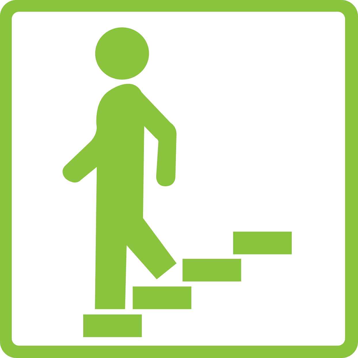 Pictogrammes de signalisation de bâtiment "Descendre l'escalier" 5-30 cm ES-PIKTO2130-67