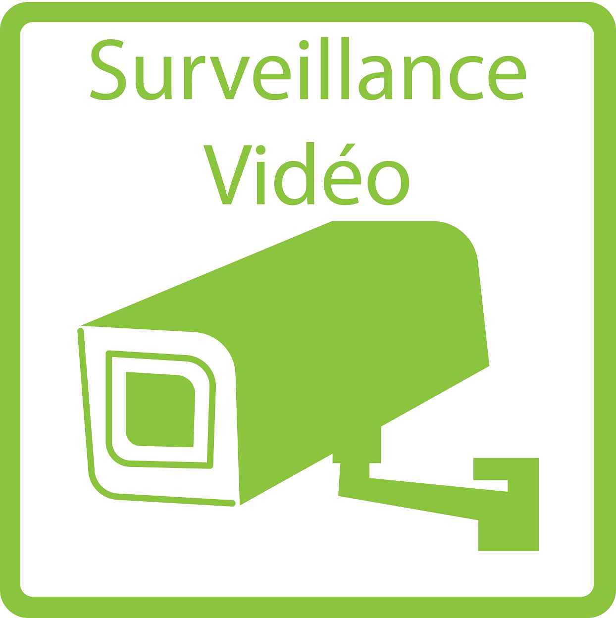 Pictogrammes de signalisation de bâtiment "Vidéosurveillance" 5-30 cm ES-PIKTO2200-67