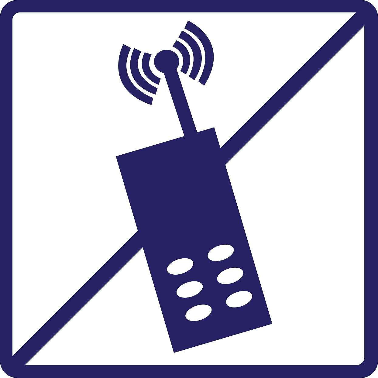 Pictogrammes de signalisation de bâtiment "Téléphones portables interdits" 5-30 cm ES-PIKTO3300-44