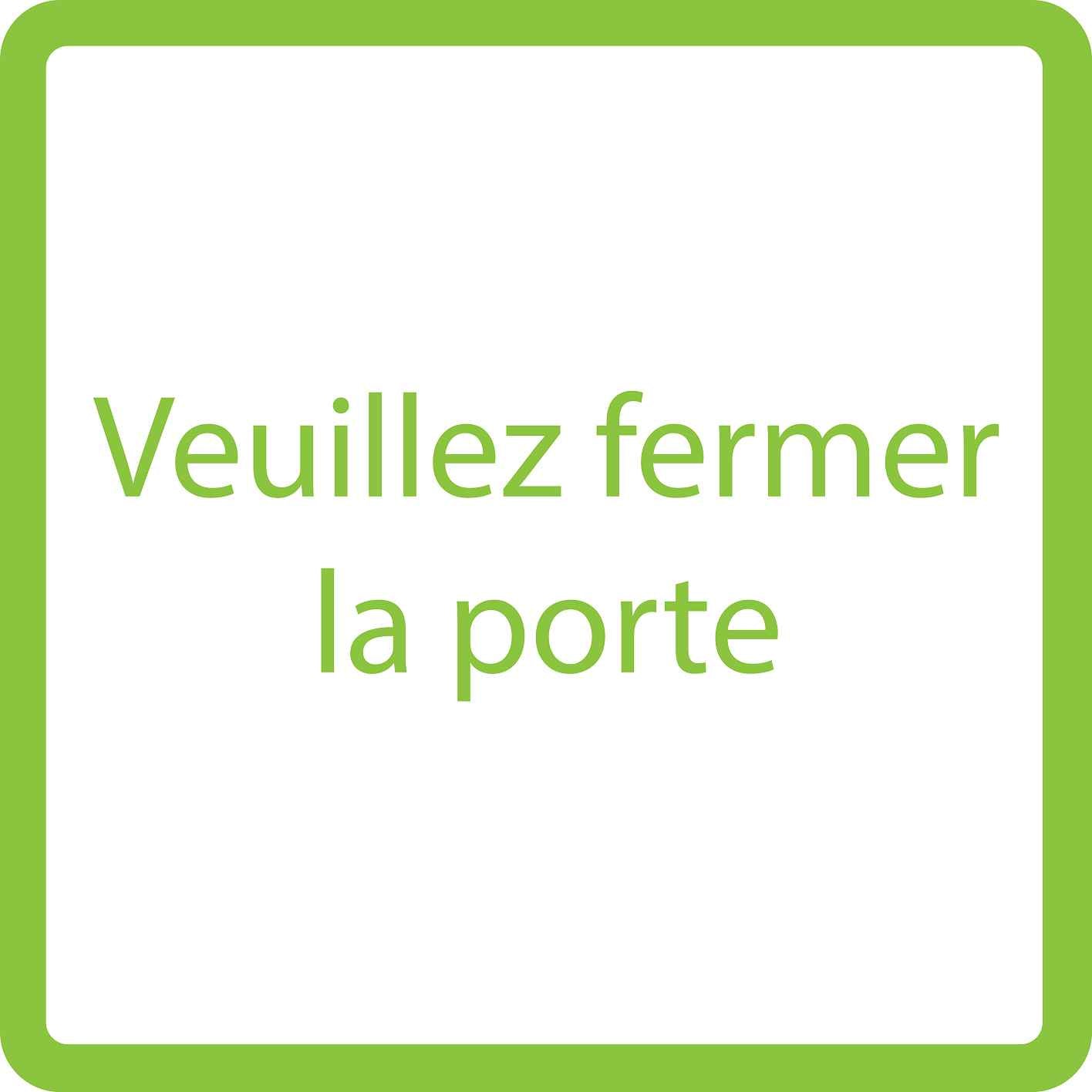 Pictogrammes de signalisation de bâtiment "Veuillez ferner la porte" 5-30 cm ES-PIKTO4390-67