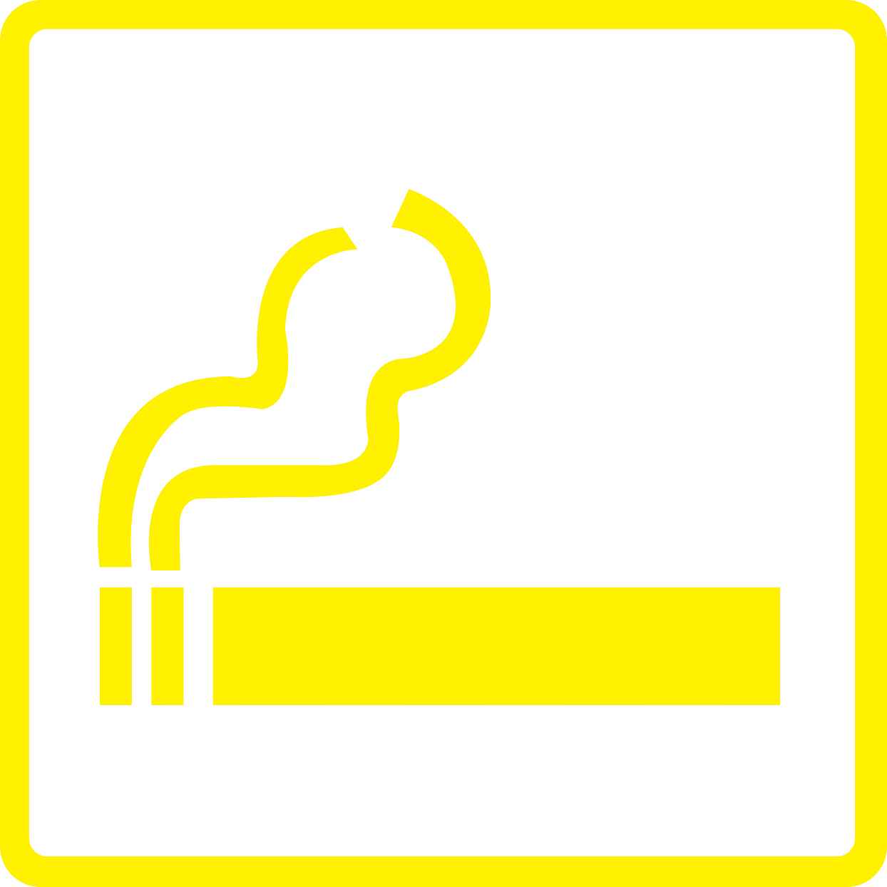 Pictogrammes de signalisation de bâtiment "Espace fumeurs" 5-30 cm ES-PIKTO4400-3