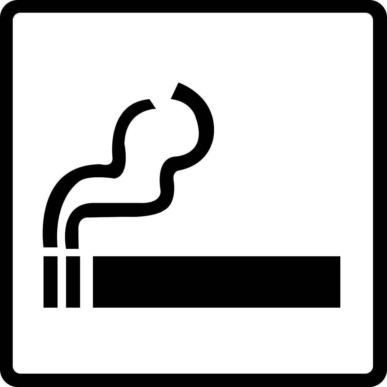 Pictogrammes de signalisation de bâtiment "Espace fumeurs" 5-30 cm ES-PIKTO4400-88