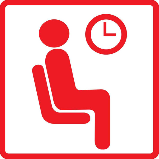 Pictogrammes de signalisation de bâtiment "Salle d'attente" 5-30 cm ES-PIKTO4600-14