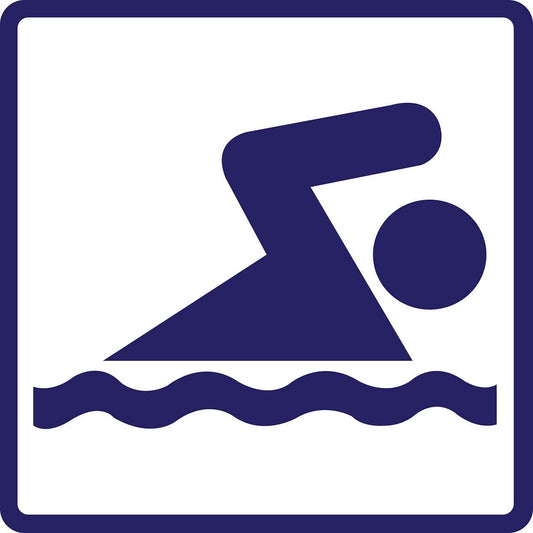 Pictogrammes de signalisation de bâtiment "Piscine" 5-30 cm ES-PIKTO5100-44
