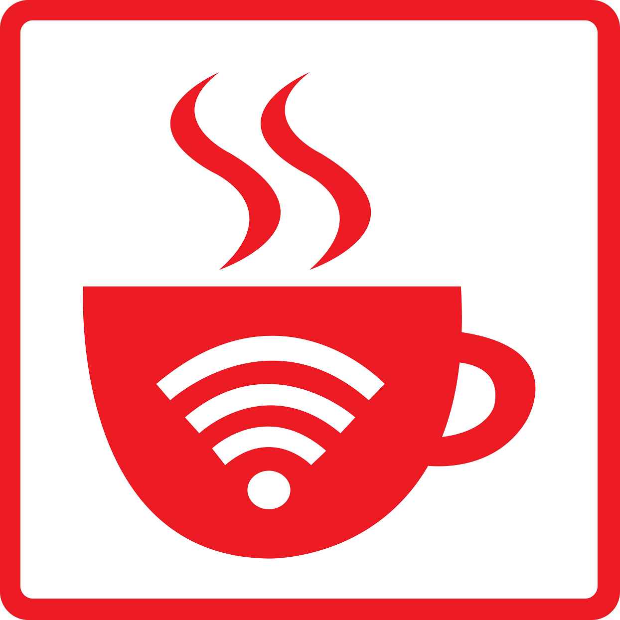 Pictogrammes de signalisation de bâtiment "Wifi du café" 5-30 cm ES-PIKTO5220-14