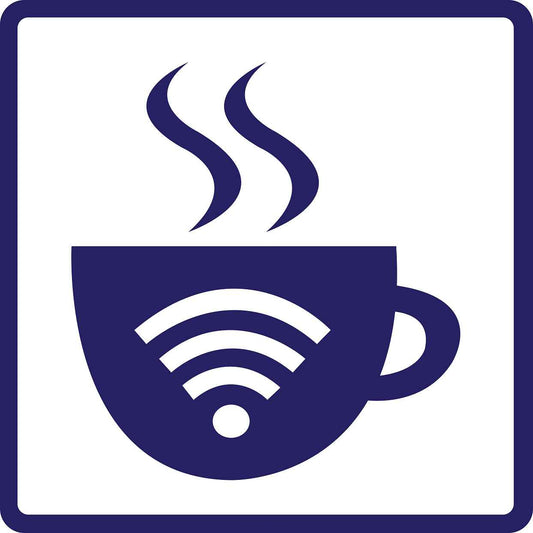 Pictogrammes de signalisation de bâtiment "Wifi du café" 5-30 cm ES-PIKTO5220-44