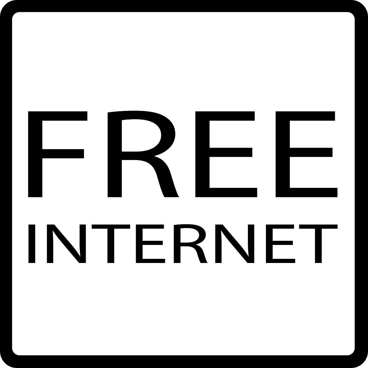 Pictogrammes de signalisation de bâtiment "Free Internet" 5-30 cm ES-PIKTO5240-88