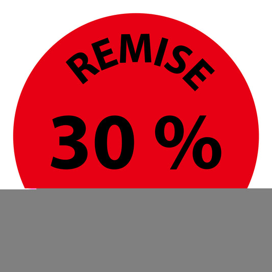 Autocollant promotionnel, autocollant d'offre et autocollant d'offre spéciale "Remisé 30%" 2-7 cm F-PR-3030