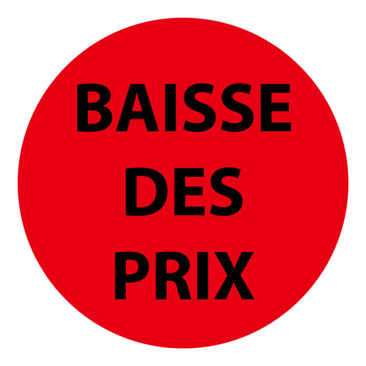 Autocollant promotionnel, autocollant d'offre et autocollant d'offre spéciale "BAISSE DES PRIX" 10-60 cm F-PR-4400