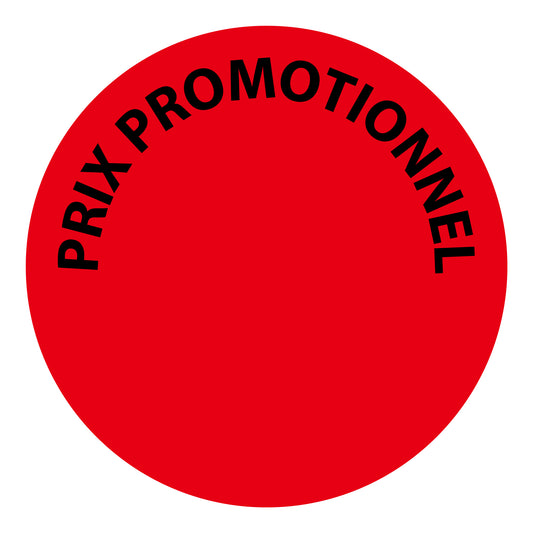 Autocollant promotionnel, autocollant d'offre et autocollant d'offre spéciale "PRIX PROMOTIONNEL" 10-60 cm F-PR-4650