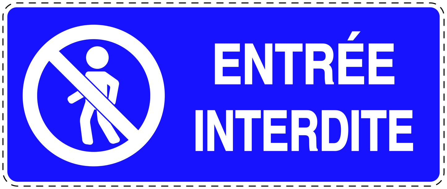 Autocollant d'interdiction d'accès "Entrée interdite" F-SI5060-54