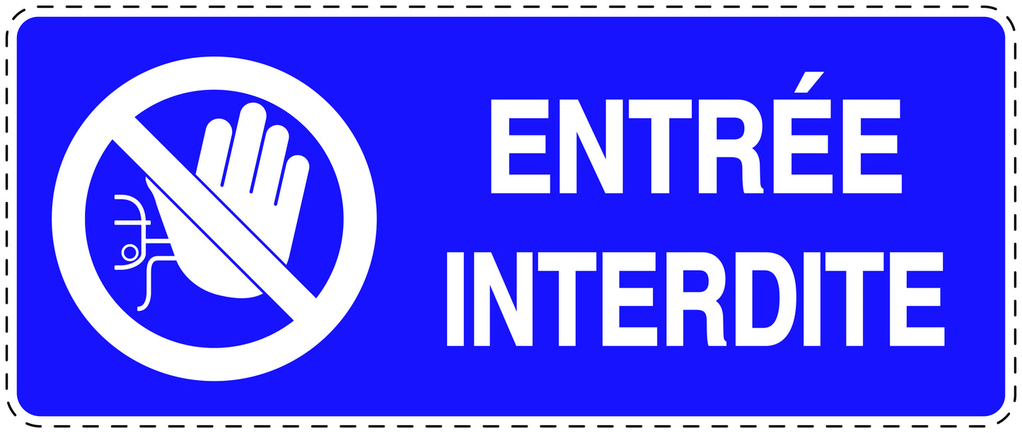 Autocollant d'interdiction d'accès "Entrée interdite" F-SI5070-54