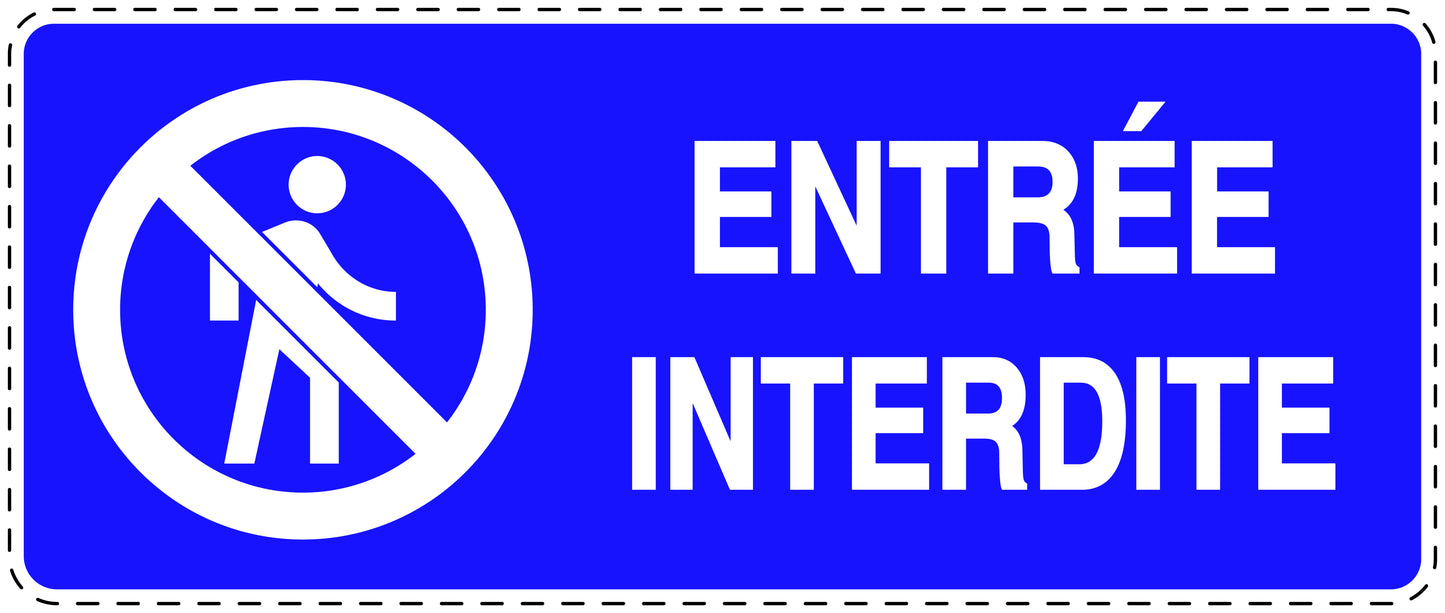 Autocollant d'interdiction d'accès "Entrée interdite" F-SI5080-54