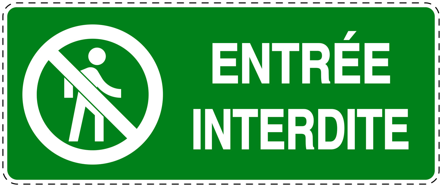 Autocollant d'interdiction d'accès "Entrée interdite" F-SI5080-67