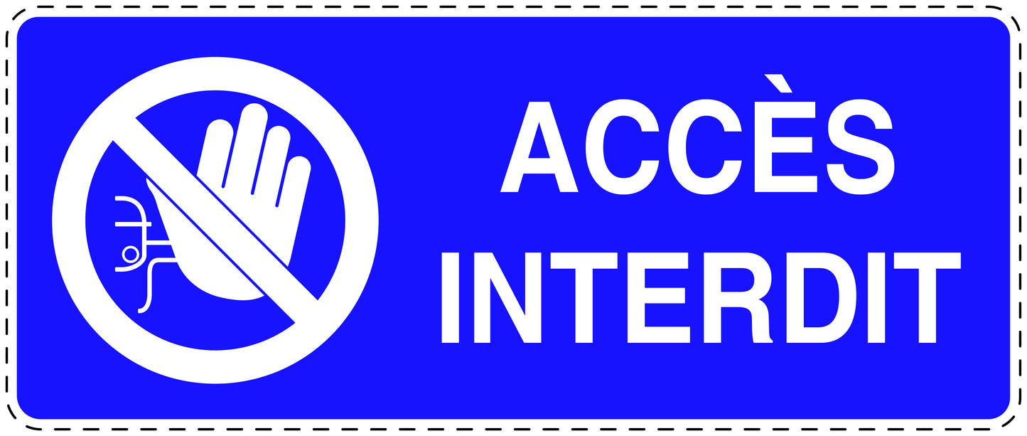 Autocollant d'interdiction d'accès "Accés interdite" F-SI5090-54