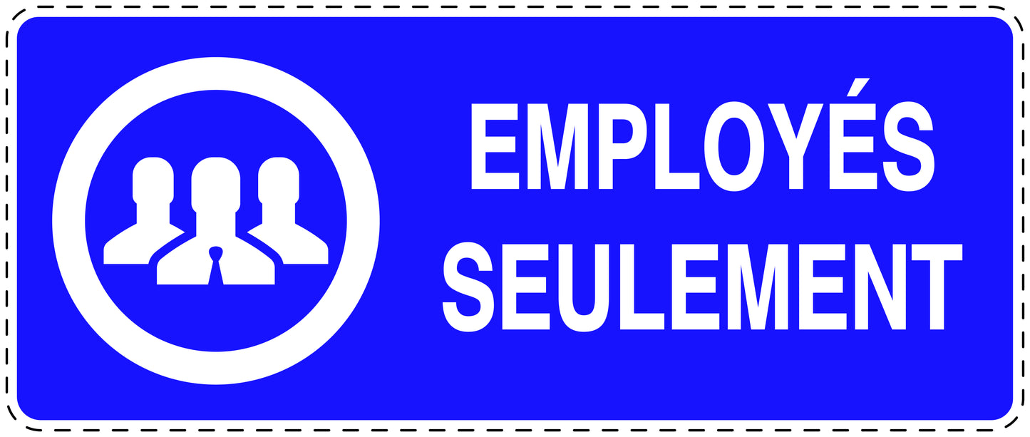 Autocollant d'interdiction d'accès "Employés authorisés seulement" F-SI5110-54