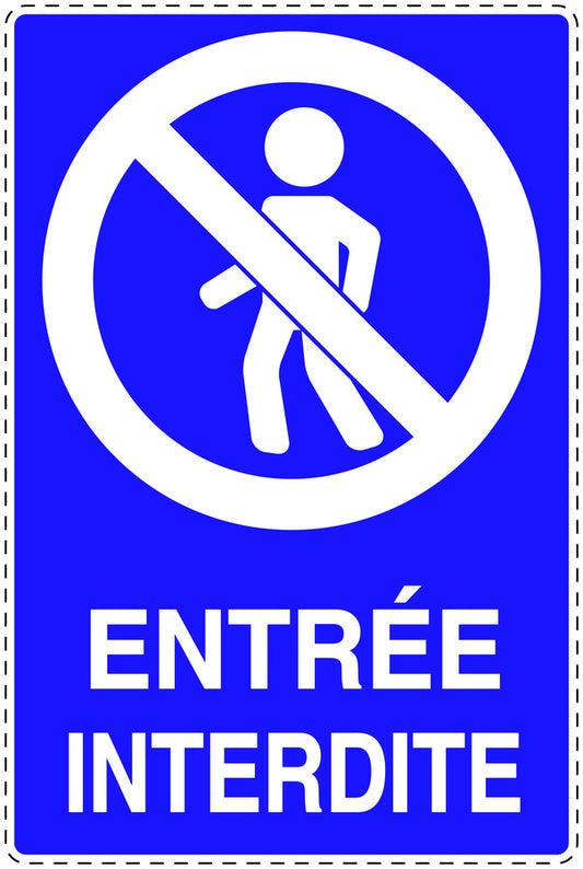 Autocollant d'interdiction d'accès "Entrée interdite" F-SI6060-44