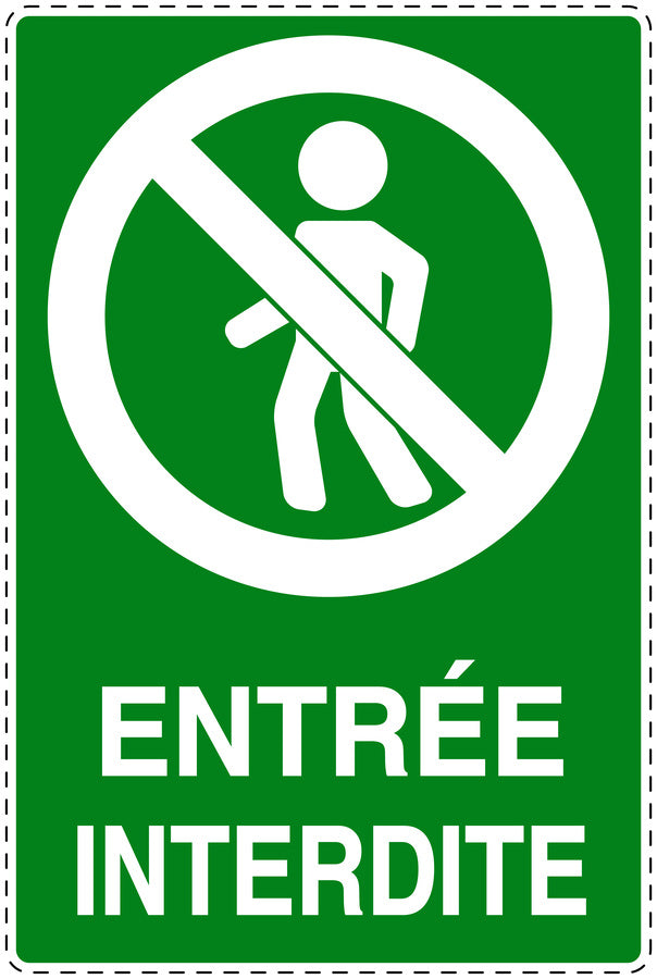 Autocollant d'interdiction d'accès "Entrée interdite" F-SI6060-67