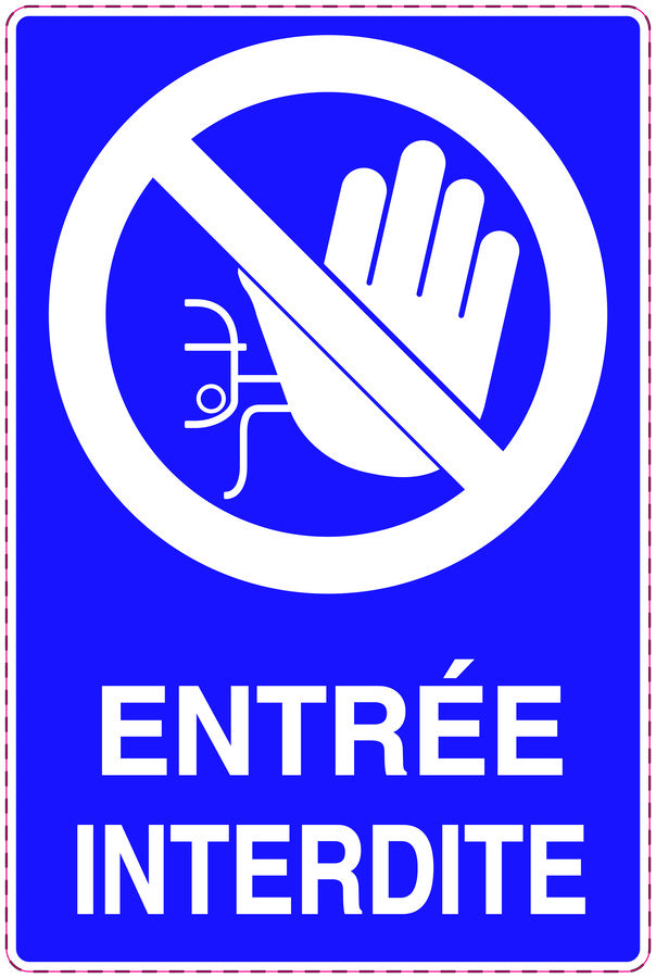 Autocollant d'interdiction d'accès "Entrée interdite" F-SI6070-44