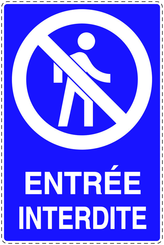 Autocollant d'interdiction d'accès "Entrée interdite" F-SI6080-44