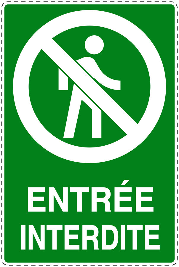 Autocollant d'interdiction d'accès "Entrée interdite" F-SI6080-67
