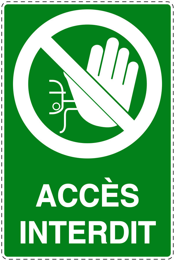 Autocollant d'interdiction d'accès "Accés interdite" F-SI6090-67