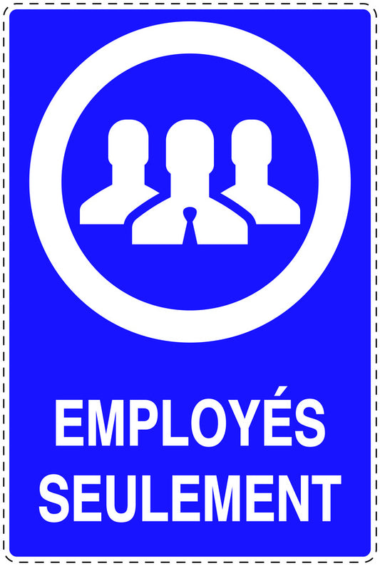 Autocollant d'interdiction d'accès "Employés seulement" F-SI6110-44