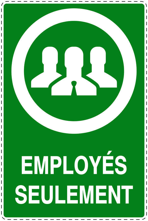 Autocollant d'interdiction d'accès "Employés seulement" F-SI6110-67