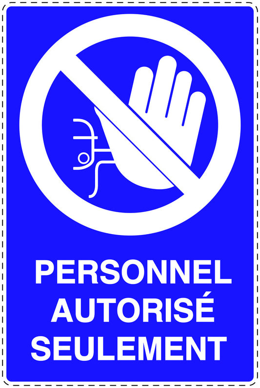 Autocollant d'interdiction d'accès "Personnel authorisés seulement" F-SI6120-44