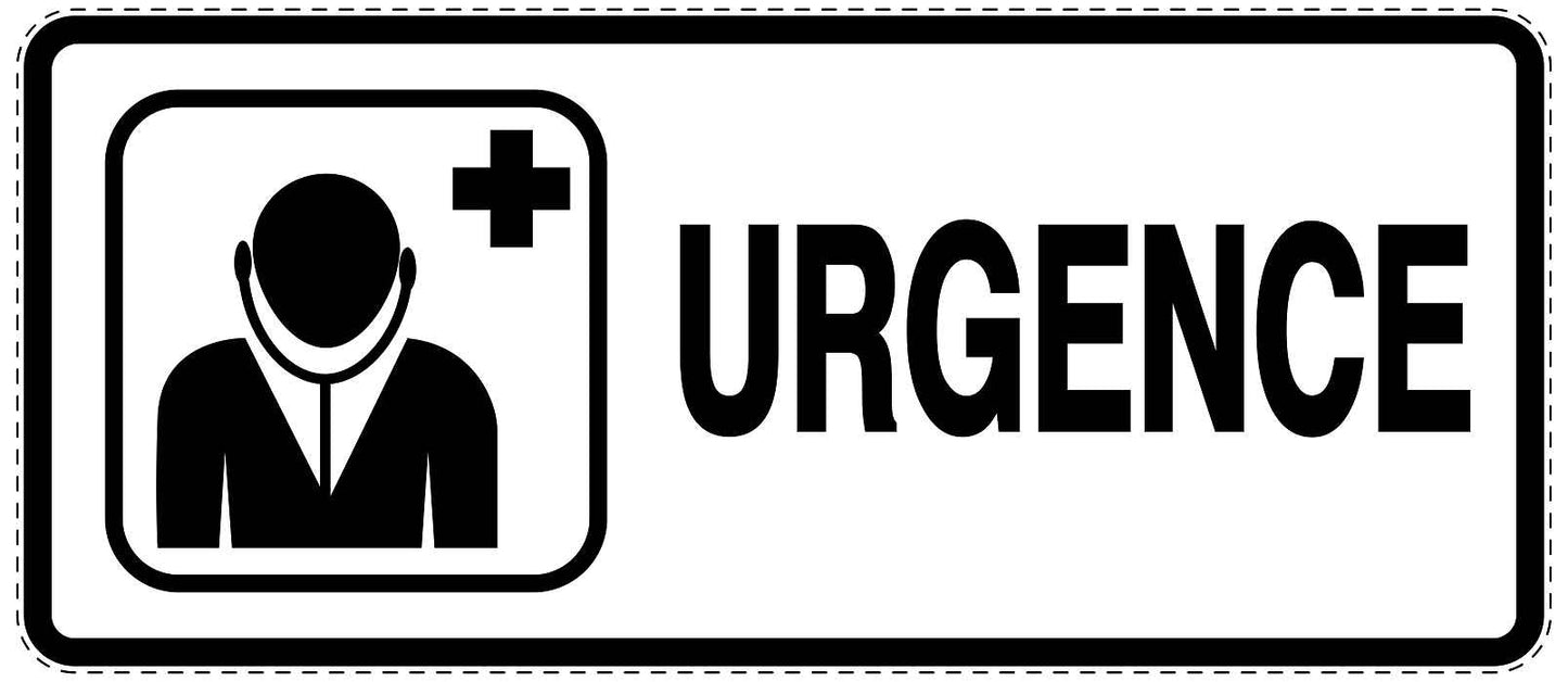 Autocollant d'urgence "URGENCE" 10-40 cm F-SIE-3080-0
