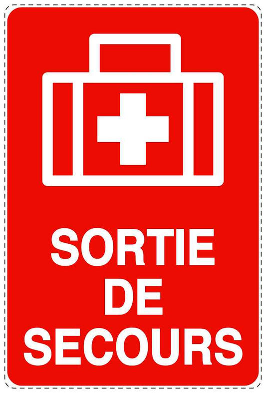 Autocollant d'urgence "SORTIE DE SECOURS" 10-40 cm F-SIE-4060-14