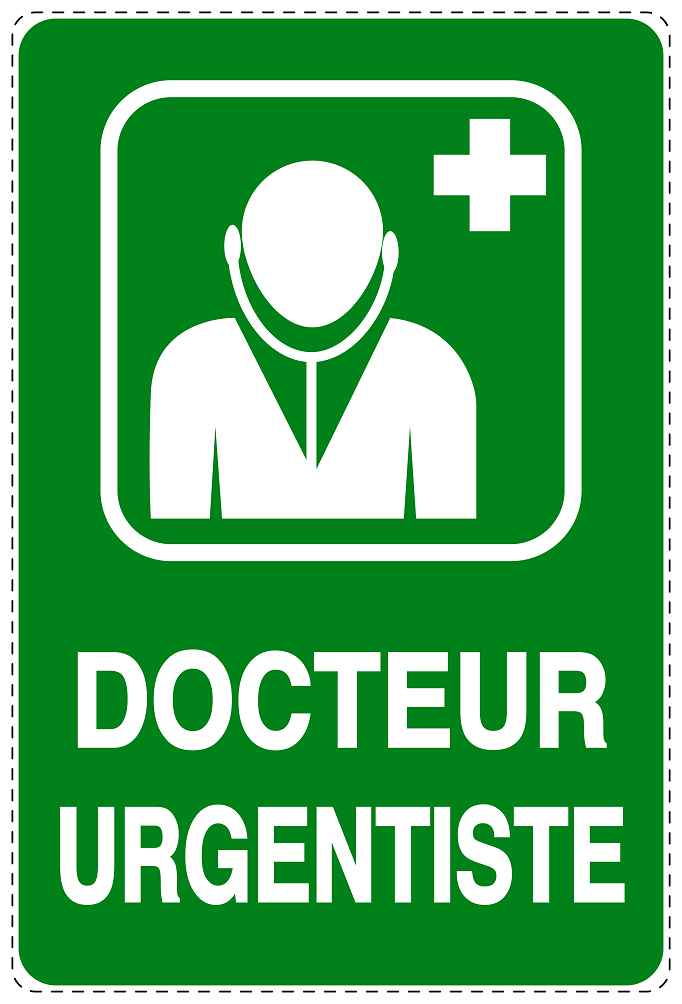 Autocollant d'urgence "DOCTEUR URGENTISTE" 10-40 cm F-SIE-4070-54
