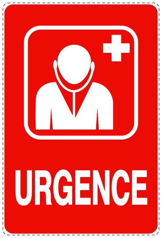 Autocollant d'urgence "URGENCE" 10-40 cm F-SIE-4080-14