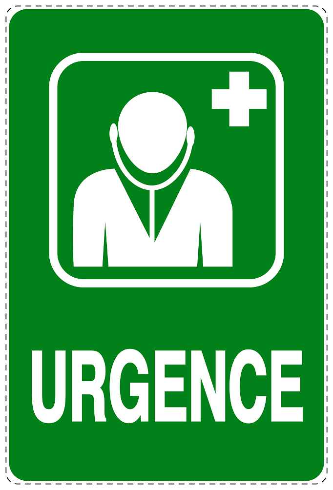 Autocollant d'urgence "URGENCE" 10-40 cm F-SIE-4080-54