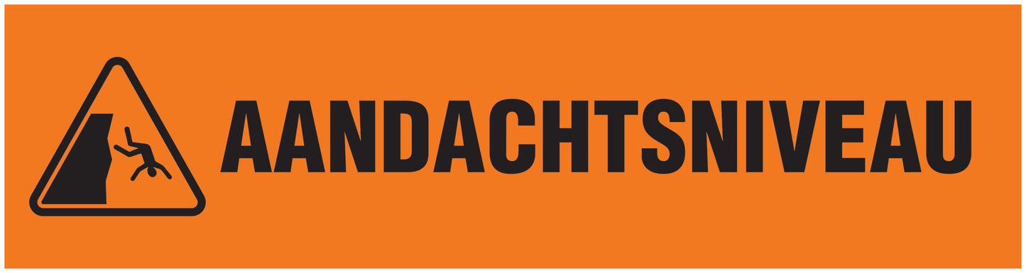 Autocollant "Aandachtsniveau" 20-80 cm en plastique PVC, F-STUFE-18000-45x12-8-88