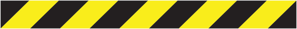 Autocollant "Bandes de sécurité" 20-80 cm jaune en plastique PVC LO-STRIPES-10000-100x10-88-803