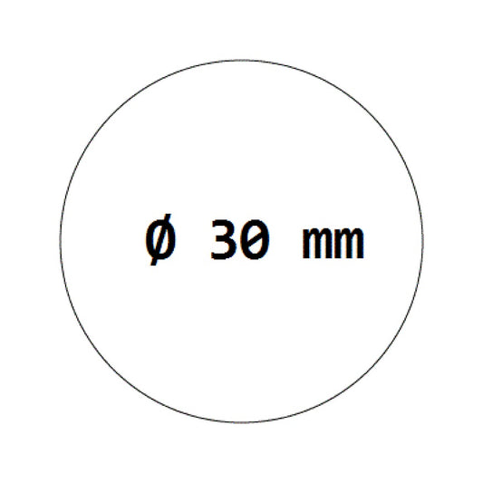 Étiquettes de fermeture fines rondes de 30 mm en film transparent, autocollantes sur rouleau F-VPETS-30