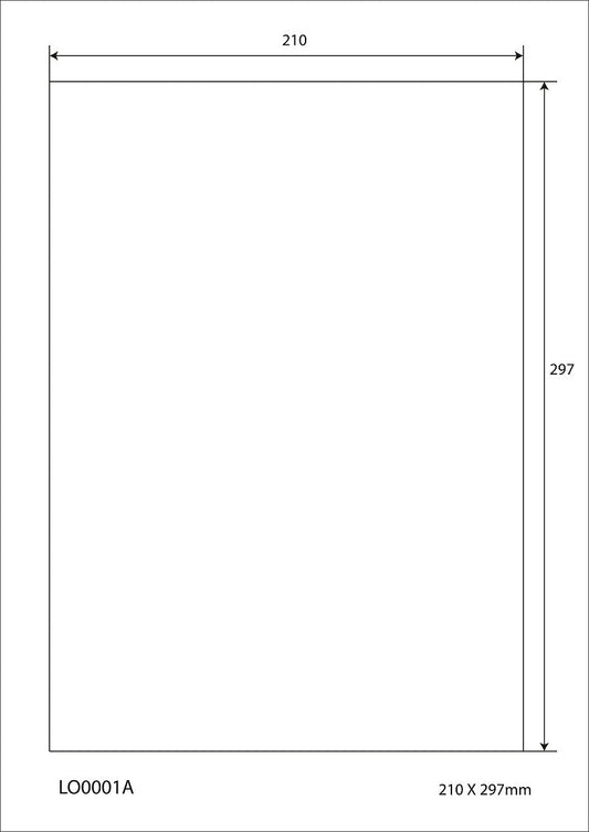 400 étiquettes universelles colorées 210x74,3mm, sur 100 feuilles Din A4, mates, autocollantes LO-0004-F-70