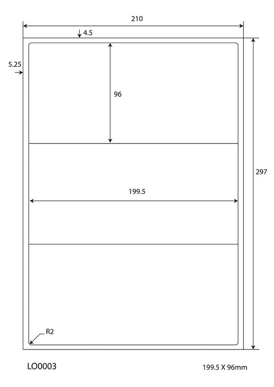 300 étiquettes universelles colorées 200x90mm, sur 100 feuilles Din A4, mates, autocollantes LO-0003-E-70