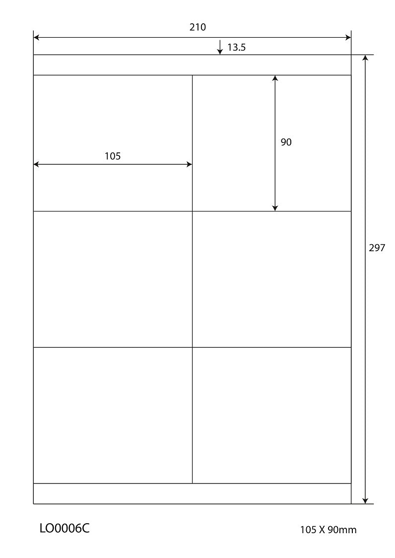 600 étiquettes universelles colorées 105x90mm, sur 100 feuilles Din A4, mates, autocollantes LO-0006-C-70