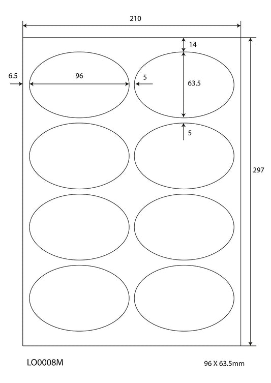 800 étiquettes universelles colorées 96x63,5 mm, sur 100 feuilles Din A4, mates, autocollantes LO-0008-M-70