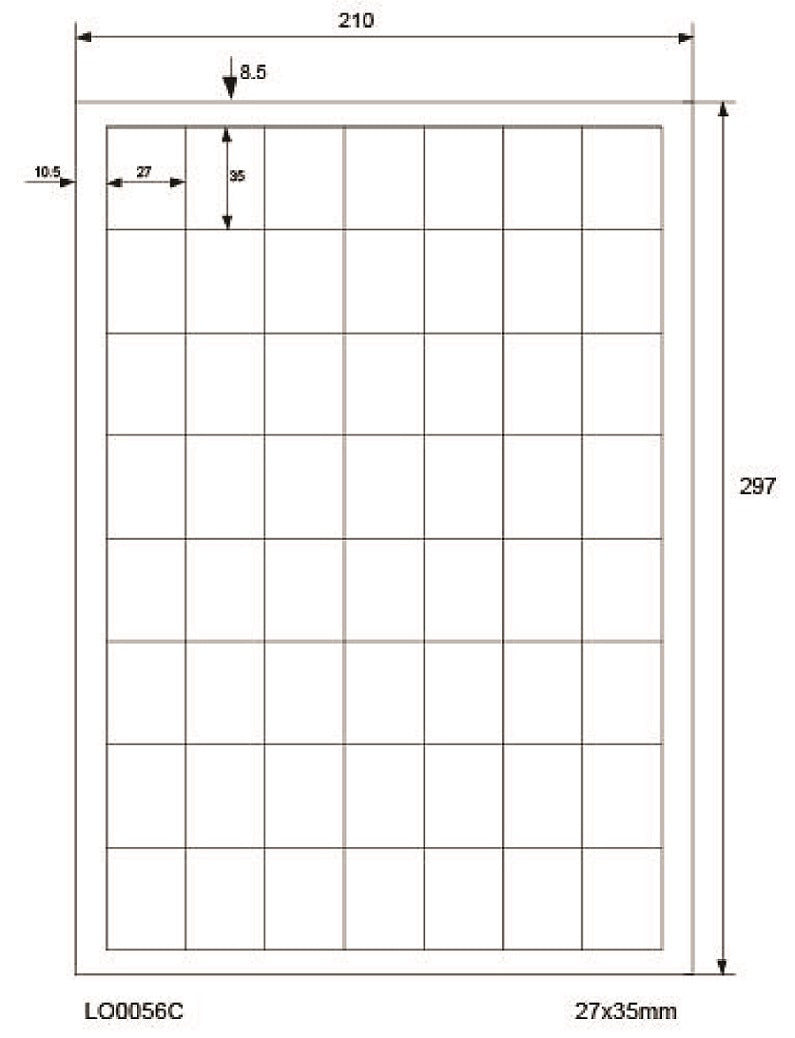5600 autocollants 27x35mm imprimés selon vos souhaits mat ou brillant F-0056-C