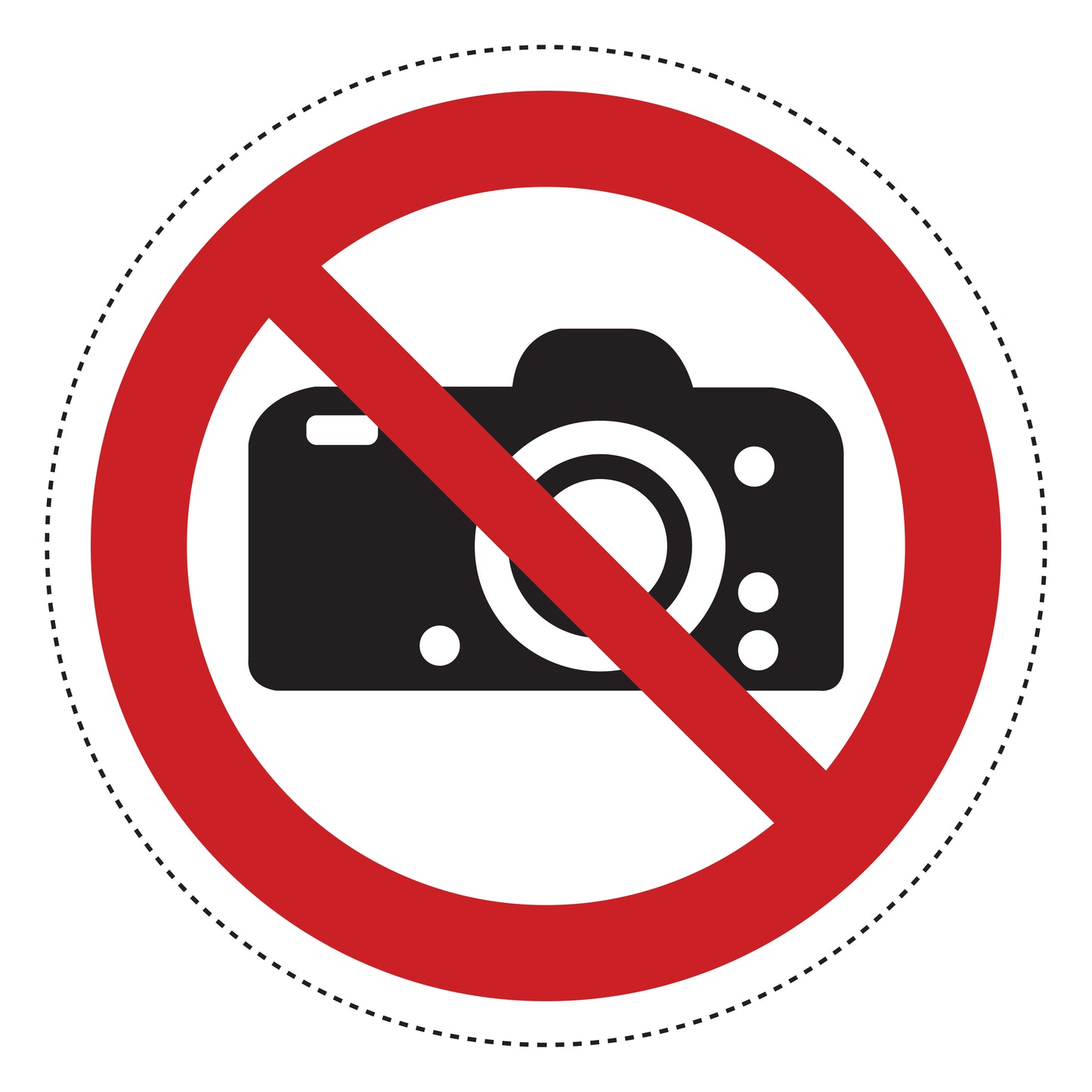 Autocollant d'interdiction "Interdit de photographier" en plastique PVC, ES-SI460-10